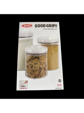 Oxo Good Grips BPA-Free 3-Piece POP Canister Set with Airtight Seal New in Box